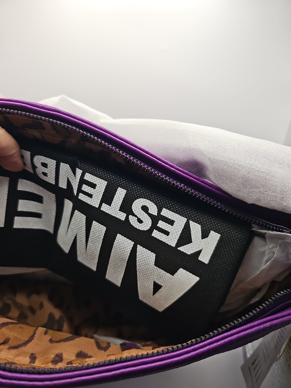 AIMEE KESTENBERG Purple Leather Shoulder Bag - NEW OLD STOCK - Picture 10 of 16